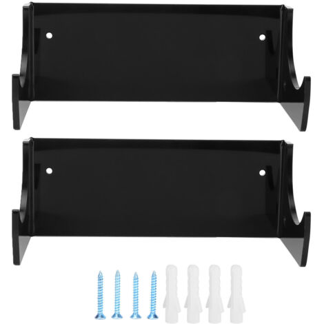 2Pcs Wall Shelf Skateboard Hanger Display Storage Rack Snowboard Organizer SuppliesBlack (1/5)