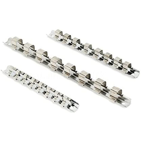 Carbon Steel 8 Socket Rack Storage Divider Rail Tray Holder Shelf Stand Tool Organizer (1/4") (1/5)