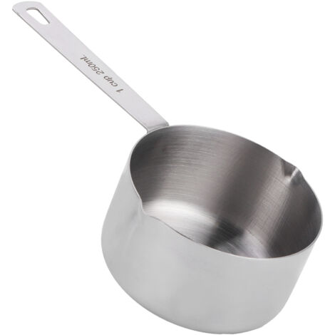 Baking Measuring Spoon 304 Stainless Steel Measuring Cup Scoop with Scales Kitchen Supplies1cup250ml (1/5)