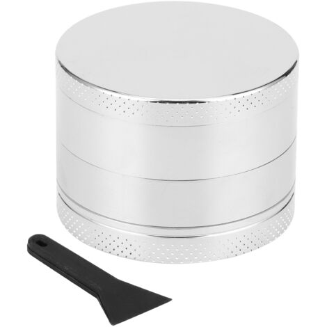 Compact Herbal Grinder Zinc Alloy RhombusShape Teeth Spice Crusher Grinding Tool(Silver ) (1/5)