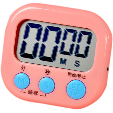 Digital Clock Timer Classroom Kitchen Magnetic Stopwatch for Kids Cooking Baking Boiling Egg Sports Pink (1/5)