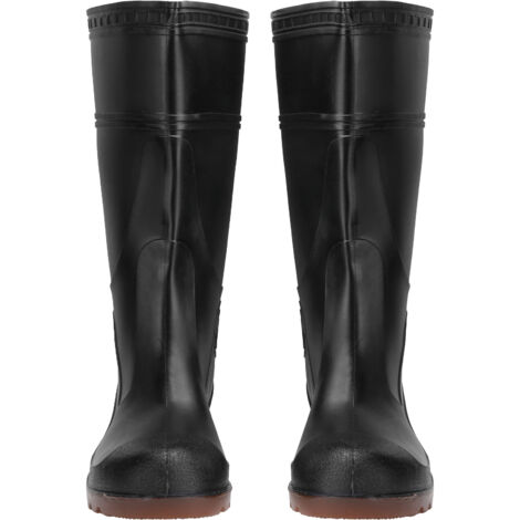 1 Pair Rain Boots PVC Non-Slip Waterproof Safety Work Rain Shoes Footwear AccessoryBlack 42 (1/5)