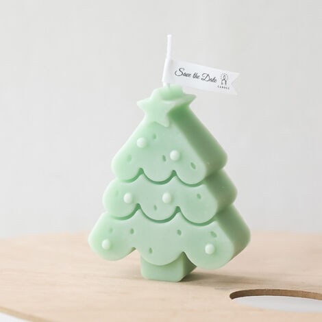 Christmas Tree Aromatherapy Candle Tree Shaped Candle Christmas Home Decoration Desktop Crafts Gift Green (1/5)