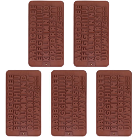 5Pcs Cute Shape Baking Mold Silicone Chocolate Pudding Cake Mold for Kitchen HomeLetter (1/5)