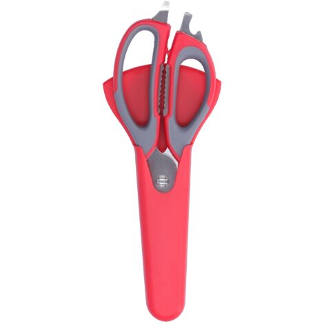 Multifunction Kitchen Shears Heavy Duty Food Scissors Meat Fish Barbecue Cooking ToolRed (1/5)