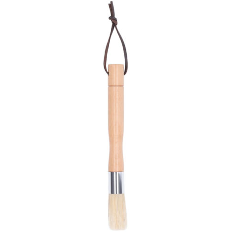 Coffee Grinder Cleaning Brush with Beech Handle Pig Hair Powder Cleaning Brush with Strap for Cafe (1/5)