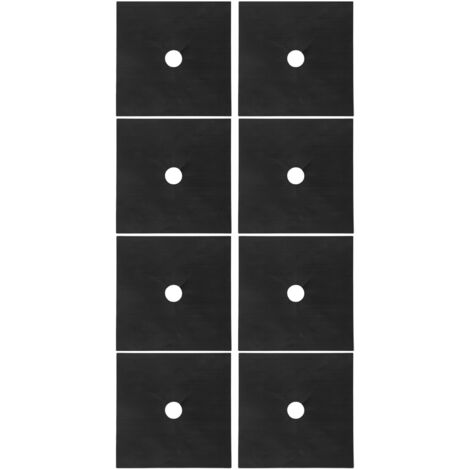 Gas Stove Pad Stovetop Protector Reusable Gas Cooker Cleaning Mat Cookware AccessoryBlack 8Pcs (1/5)