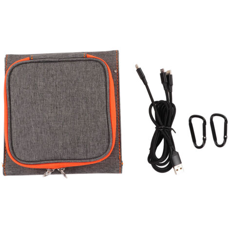 10W 5V Solar Panel Charger Outdoor Monocrystalline USB Solar Charging Pack Foldable for Camping Hiking Travel (1/5)