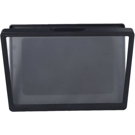 Bathroom Waterproof Anti Fog Touch Screen Mobile Phone Case Wall Mount Sealed Protective Cover Computer Tablet Storage Case Box 9802B Black (1/5)