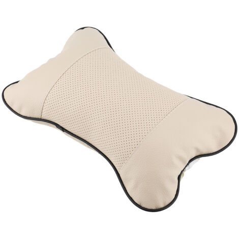 1Pc Soft Auto Car Seat Headrest Pillow Breathable Head Neck Support Cushion Pad(Beige) (1/5)