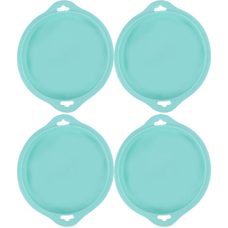 4PCS Silicone Layered Cake Mold Round Shape Bread Mold Cake Tray Mould Nonstick Baking Tools(Green L) (1/5)