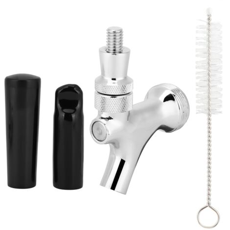 Brass Beer Faucet Tap Dispenser with Brush Dust Cover Beer Brewing Accessories Kit (1/5)