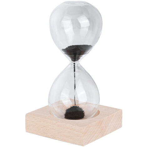 Desktop Magnetic Glass Sand Hourglass with Base for Home Decoration Ornament Gift (1/5)