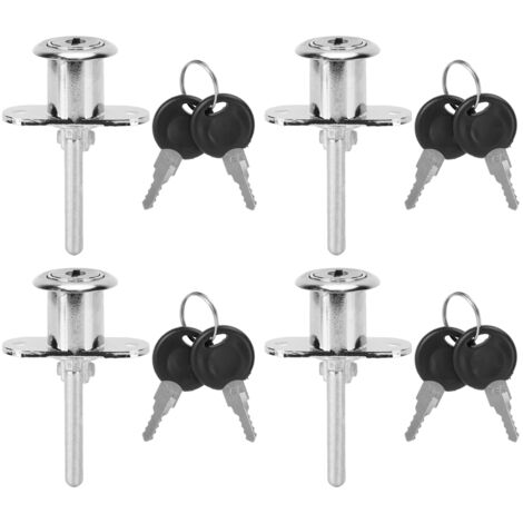 4Pcs Zinc Alloy Cam Lock for Drawer Office Triple Cabinet Desk Hardware Accessories (1/5)