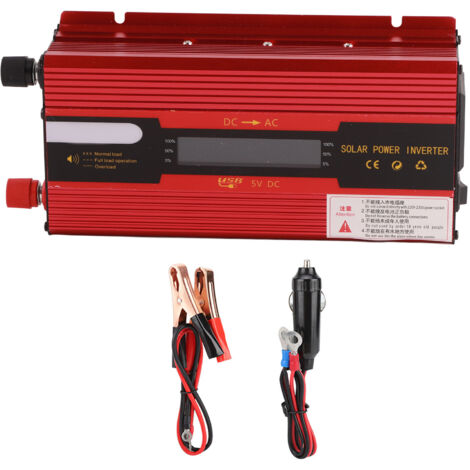 1000W Portable Inverter Solar Power Inverter for Home (12V to 220V/LCD) (1/5)