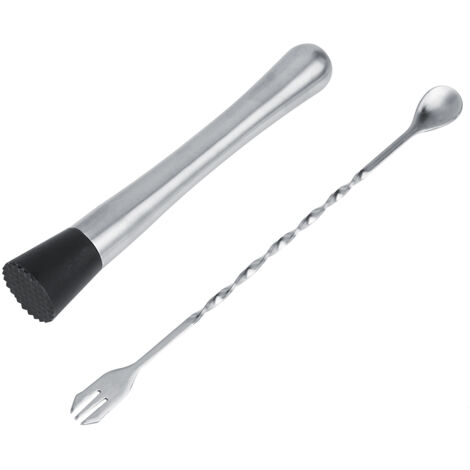 Stainless Steel Bar Tool Set Cocktail Muddler Wine Mixing Twist Double end Spoon Barware (1/5)