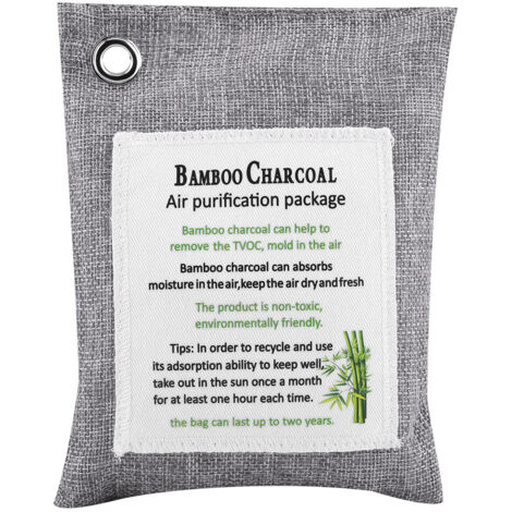 8 Colors Air Purifying Bag Activated Charcoal Bamboo Odor Purifyer Car Deodorizer Grey (1/5)