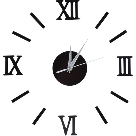 Frameless DIY Wall Clock 3D Mirror Wall Clock Mute Wall Stickers for Living Room Bedroom Home (1/5)