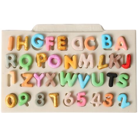 Silicone Cake Mold English Capital Letters Number Pattern Baking DIY Mold Making Tool (1/5)