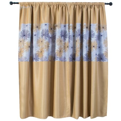Chrysanthemum Printing Pattern living Room Bedroom Polyester Window Shading Drape Curtain DecorationYellow (1/5)