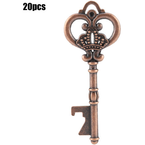 Key shaped Bottle Opener with Tag Card Twine for Wedding Guests Gift Party (20pcs Opner Only) (1/5)
