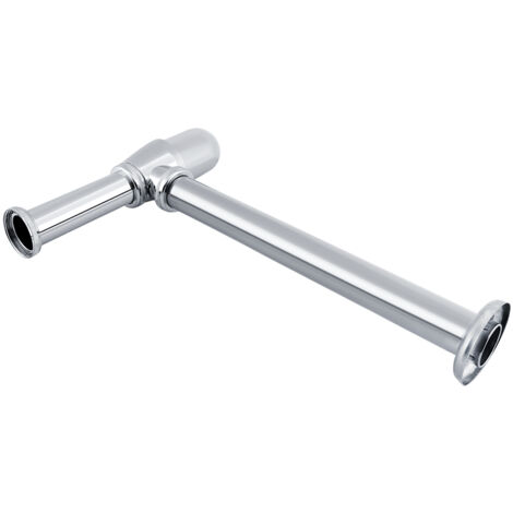 Chromed Zinc Alloy Sink Basin Tube Round Bottle Trap for Bathroom Kitchen Waste Drain (1/5)
