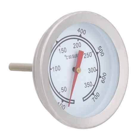 100700℉ Stainless Steel BBQ Thermometer Temperature Gauge Analog Dial Double Scale (1/5)