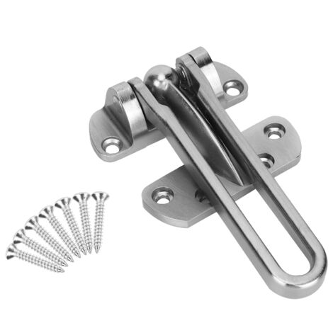 Stainless Steel AntiTheft Lock Buckle Security Guard Door Safety Lock Latch for Home Hotel(Brushed Nickel ) (1/5)
