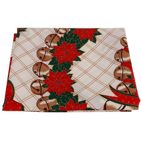 Christmas Polyester Printing Anti Fouled Dinner Tablecloth Cover Decor for Home Kitchen Dinner PartyBell (1/5)