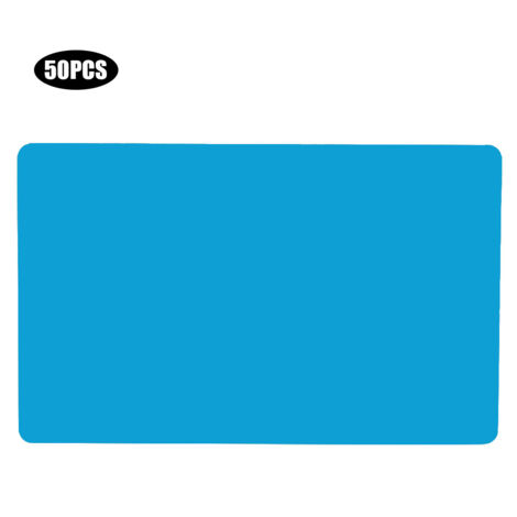 50Pcs Aluminium Alloy Business Card Exquisite Color Name Cards Business Greeting AccessoriesBlue (1/5)