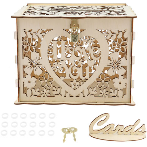 Wedding Card Box with Keys DIY Money Gift Box For Birthday Party (1/5)