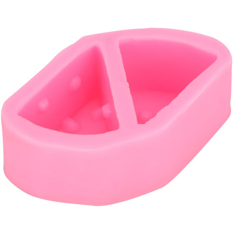 Household Triangular Cheese Mousse Cake Mold Silicone Mold Cake Baking Tool Pink (1/5)