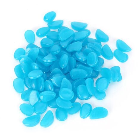 100Pcs Luminous Stone Fluorescent Decor Garden Yard Indoor Aquarium Landscape DecorationBlue (1/5)