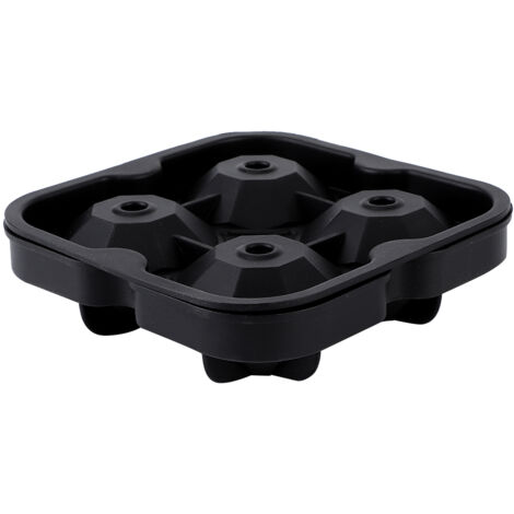 4 Holes Diamond Shaped Ice Ball Mold Maker Silicone Ice Cubes Tray for Party Bar Whiskey Cocktails (1/5)