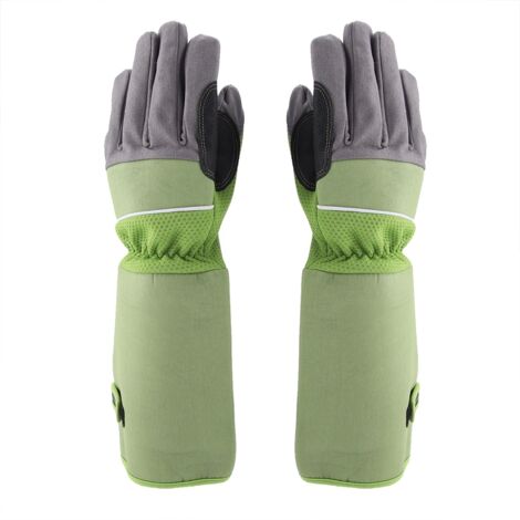 Long Rose Pruning Gardening Gloves Puncture Resistant Work Yard Glove(Green) (1/5)