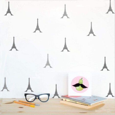 Towers Pattern Vinyl Wall Sticker DIY for Children Room Bedroom Home Art Decor(Silver) (1/5)