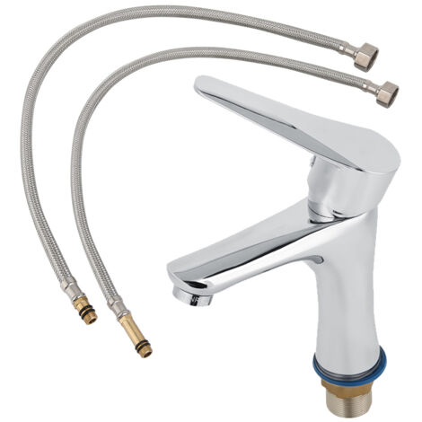 Bathroom Lifting Faucet Wash Basin Water Tap G1/2" UK Plug (1/5)