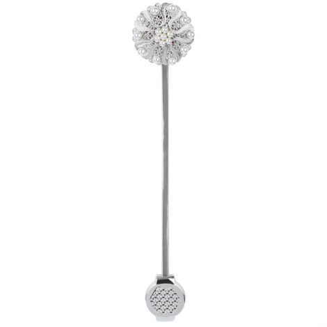 Modern Simple Spring Magnetic Curtain Buckle Tiebacks Clips with Faux Pearl Decoration (1/5)