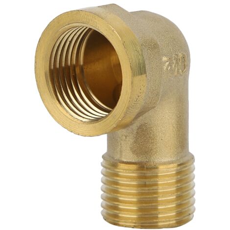 5pcs G1/2” Brass Female Thread Elbow Pipe Fittings Adapter Connector for Bathroom Kitchen (B) (1/5)