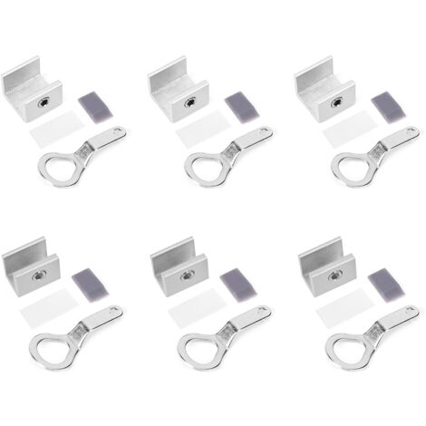 6Pcs Adjustable Aluminum Alloy Window Lock Safety Sliding Window Locks Stop Hardware AccessoryD Type (1/5)