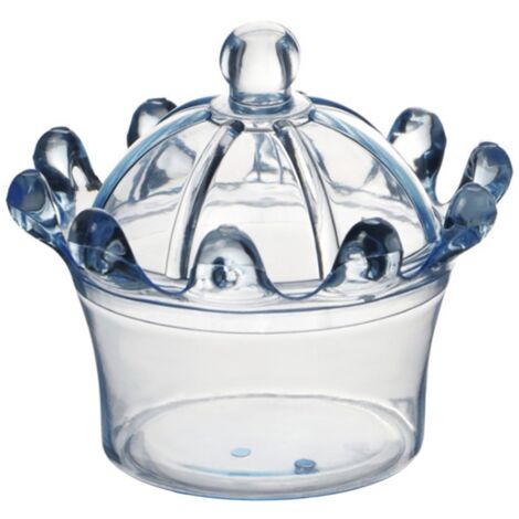 12PCS Crown Shape Candy Boxes Wedding Favor Party Plastic Candy Gift Box Blue (1/5)