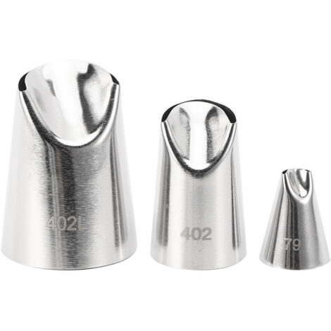 3Pcs Kitchen Stainless Steel Pastry Decorating Nozzles Cookies Biscuits Cake Baking Decoration (1/5)