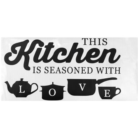 Removable Adhesive Wall Sticker Kitchen Living Room Wall Decal Home Decoration (1/5)