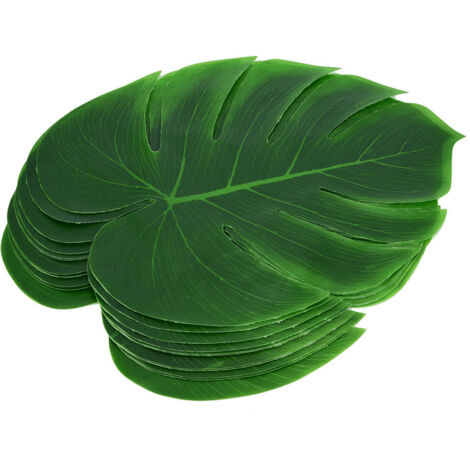 12Pcs Monstera Leaf Table Flag Cutlery Mat Coaster Family Wall Decoration Fake Flower