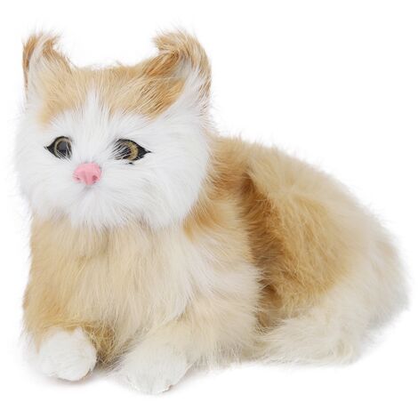Simulation Polyethylene Cat Shape Statue Animals Sculpture Garden Yard Decoration (1/5)