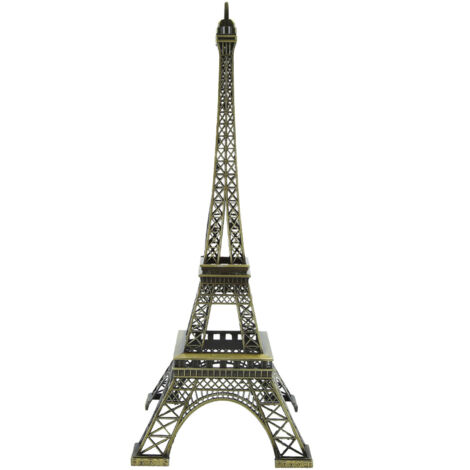38cm Unique Iron Tower Model Statue Decor Household Craft Home Decoration Birthday Gift (1/5)