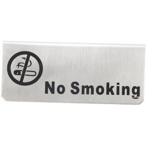 Stainless Steel Double Sided English Letters Marks Table Sign for Restaurant Hotel Bar Pub TablewareNo Smoking (1/5)
