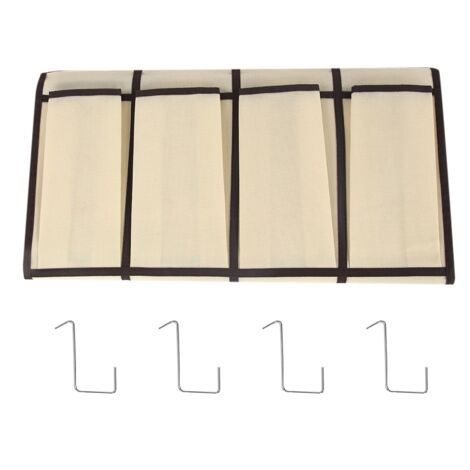24 Pockets Multi purpose NOn woven Hanging Shoes Storage Bag Organizer Holder (Beige) (1/5)
