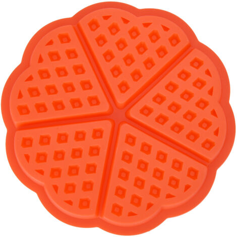 5 Cavity Silicone Nestle Waffles Mold Cake Chocolate Pan Muffin Breakfast Baking Mould (Round) (1/5)