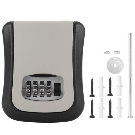 Outdoor Wall Mounted 4‑Digit Combination Key Lock Storage Safe Password Security Box (1/5)